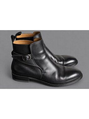 BECKETT SIMONON Mens Size 7 Black Leather Douglas Jodhpur Ankle Boots